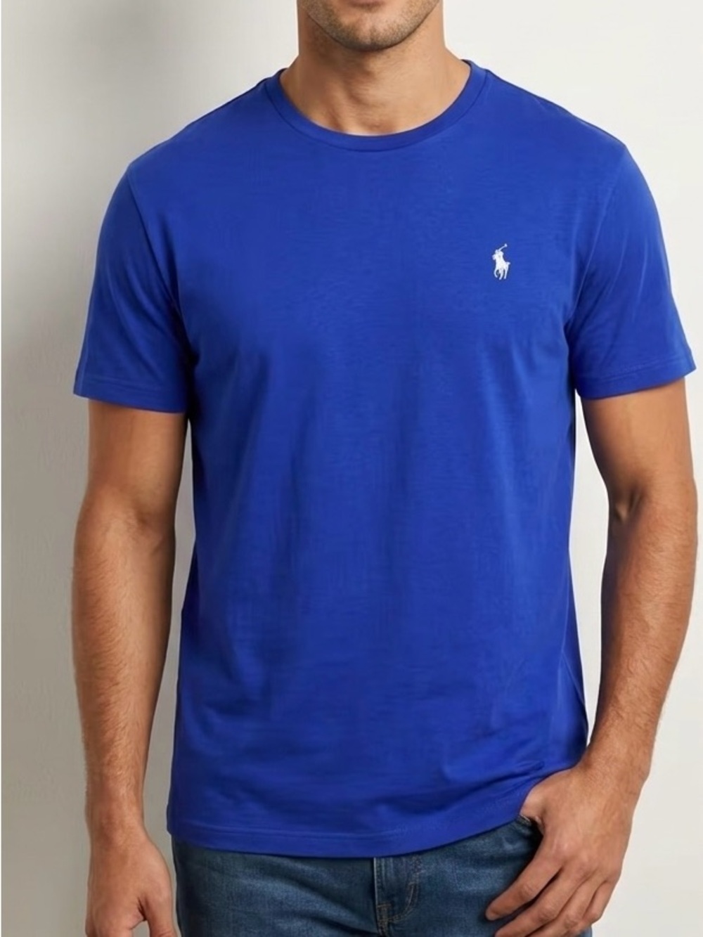Polo Ralph Lauren Beach Royal Blue Crewneck T-Shirt L Classic Fit Modern Prep